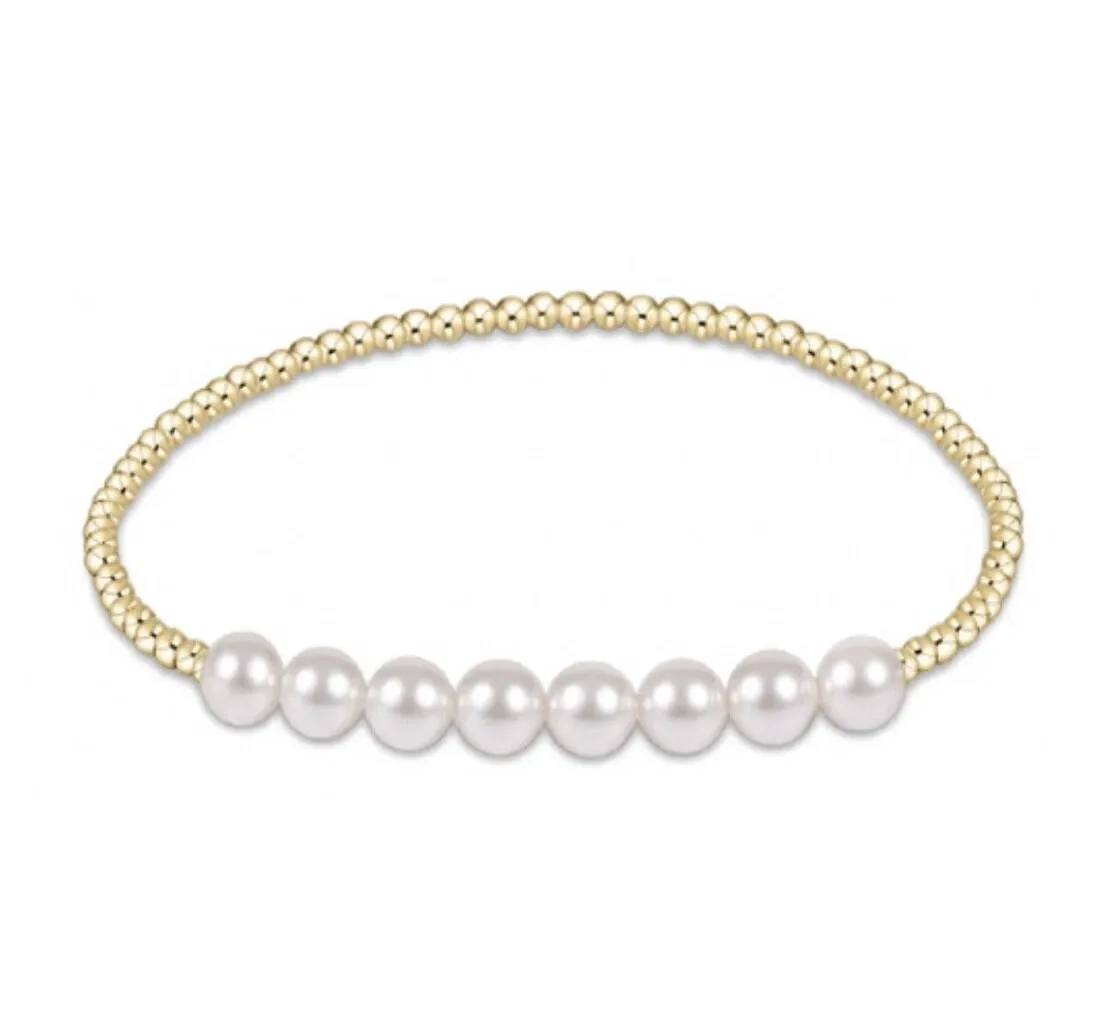 Classic Gold Beaded Bliss 2.5mm Gold and 5mm Pearl