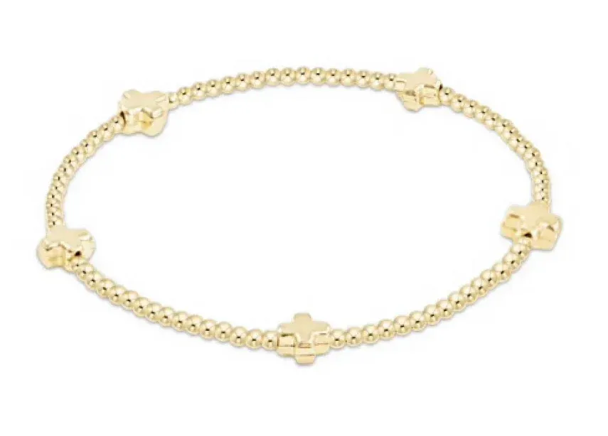 Signature Cross 2mm All Gold