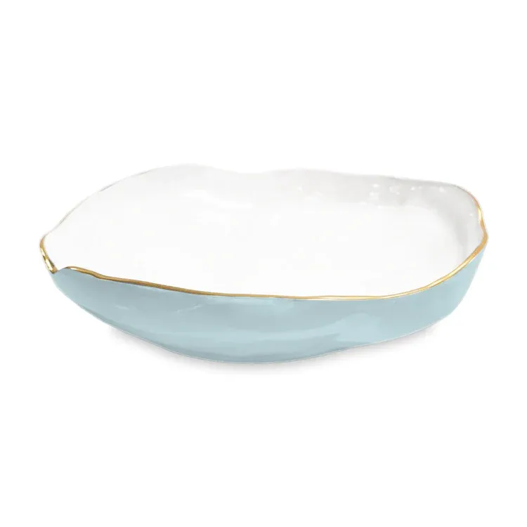 Encanto Nuevo Large Bowl Sky Blue and White
