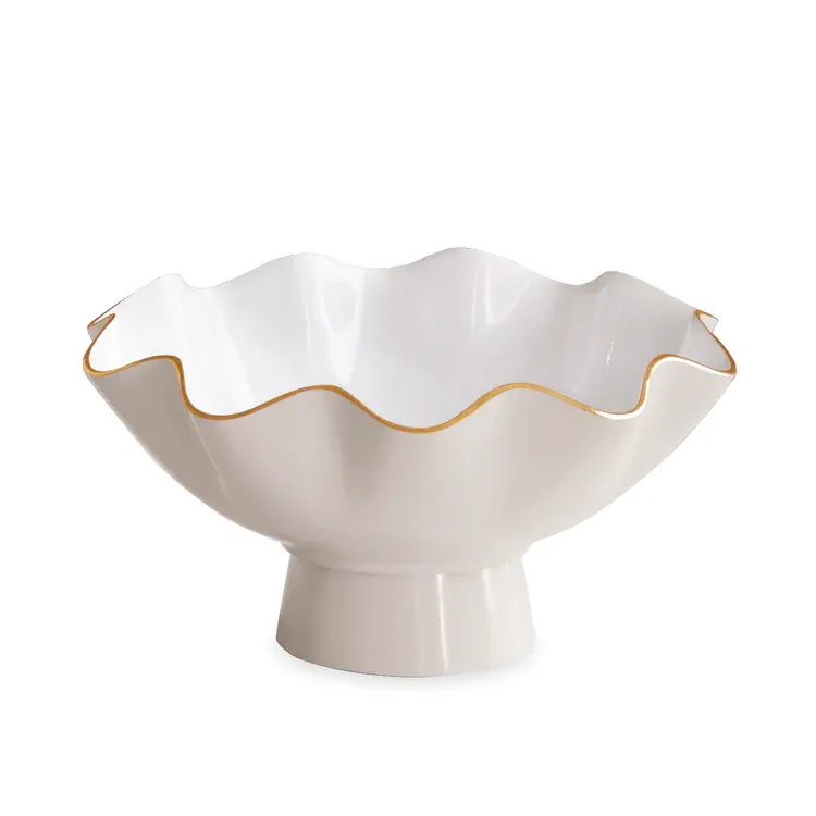 Encanto Carola Small Pedestal Cream and White