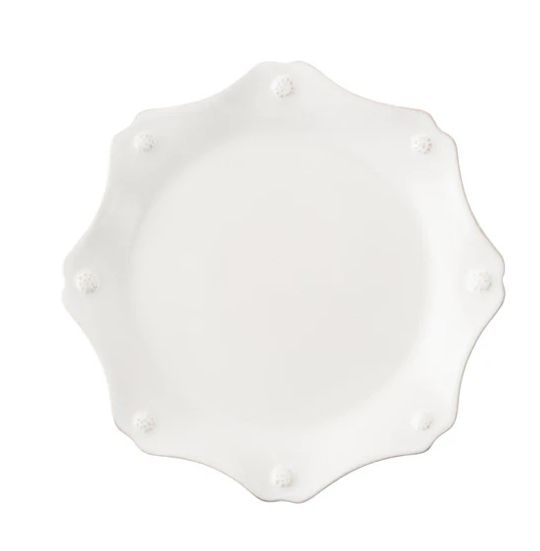 Berry &amp; Thread Whitewash Scallop Dessert/Salad Plate