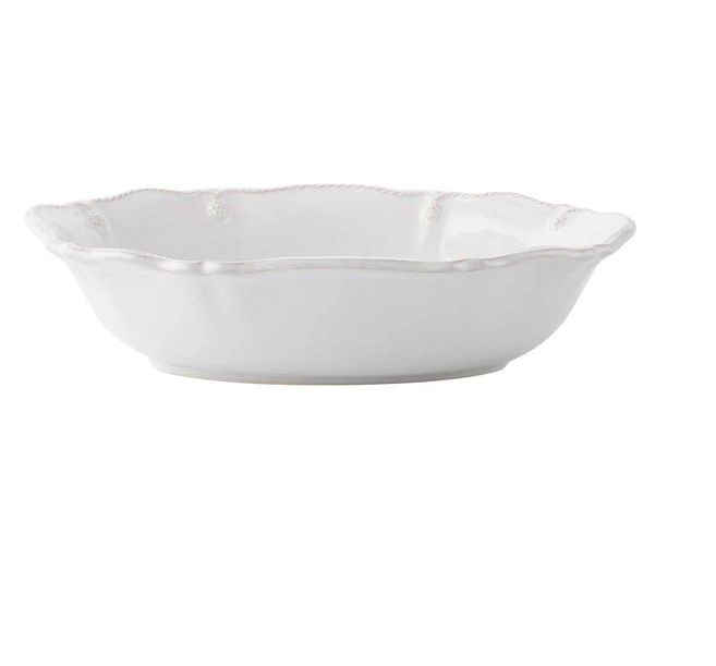 Berry &amp; Thread Whitewash 12&quot; Oval Serving Bowl