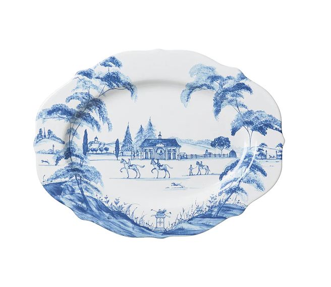 Country Estate Delft Blue 15&quot; Serving Platter