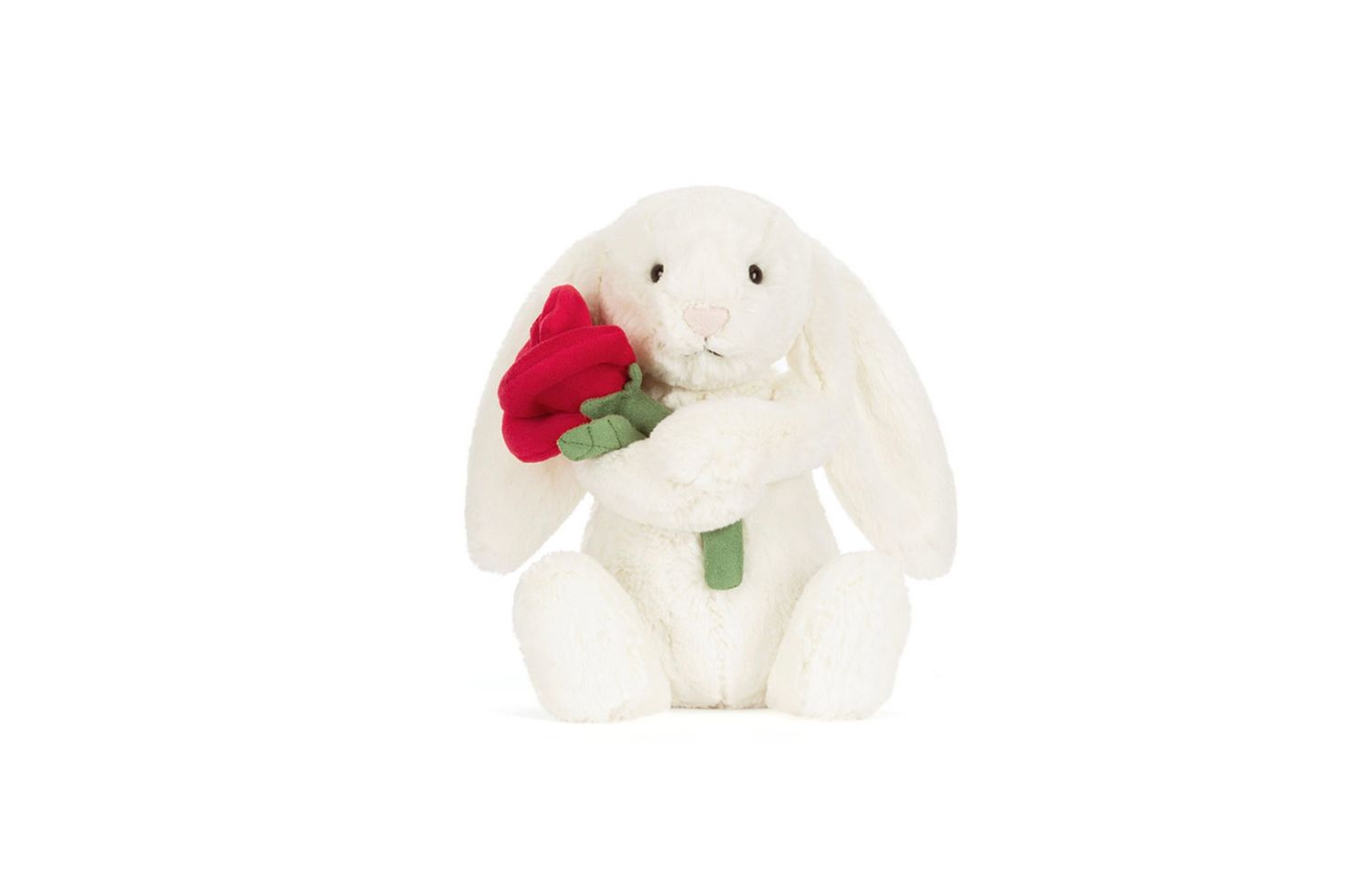 cream bunny with rose