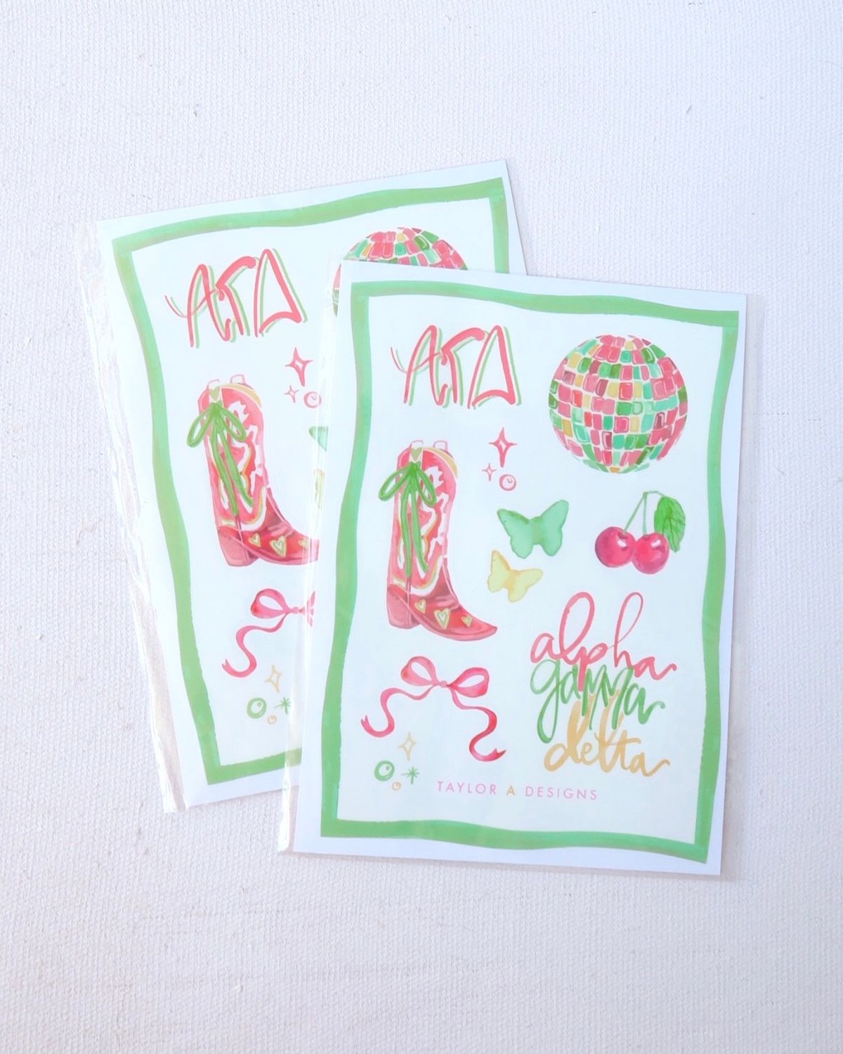 Alpha Gamma Delta Sticker Sheet