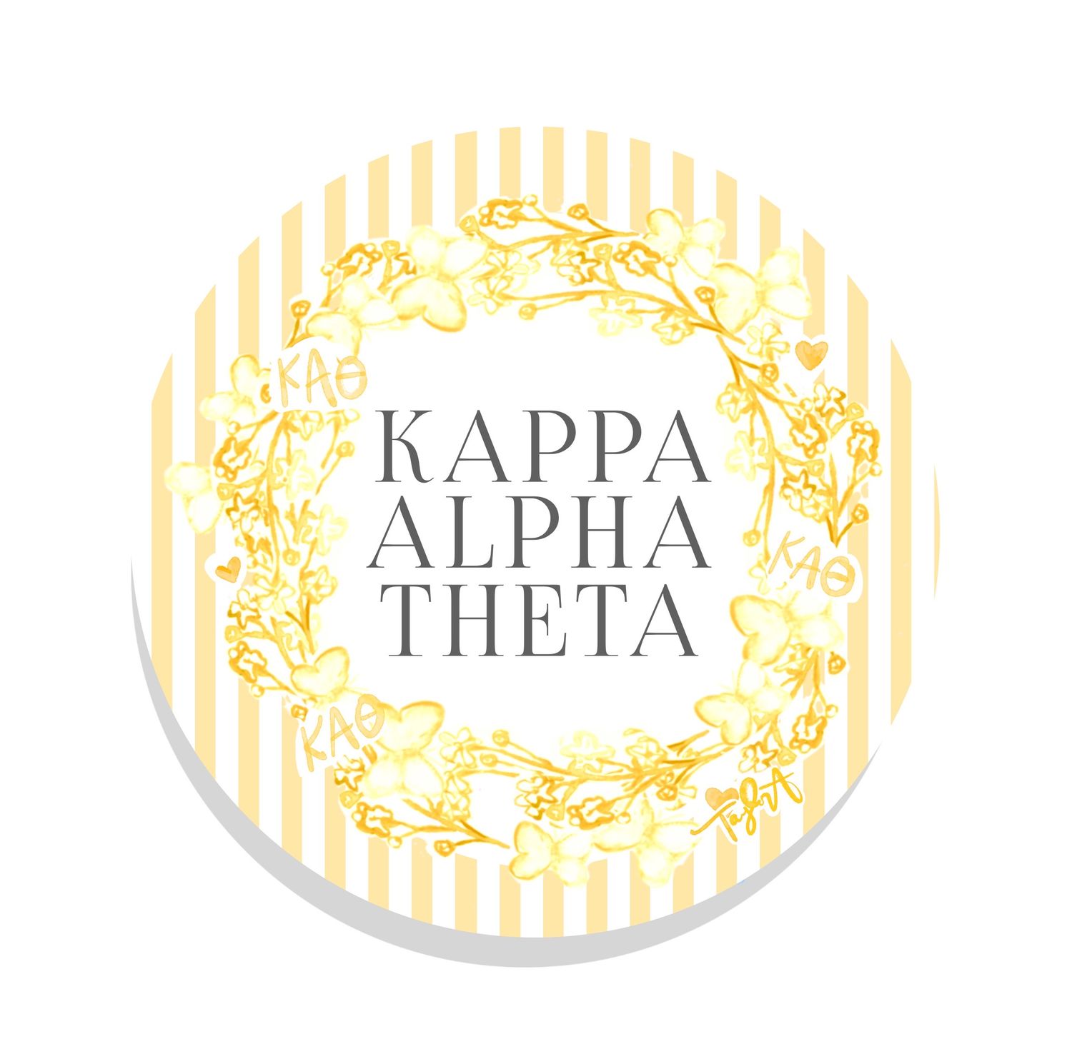 Kappa Alpha Theta Round Sticker TA