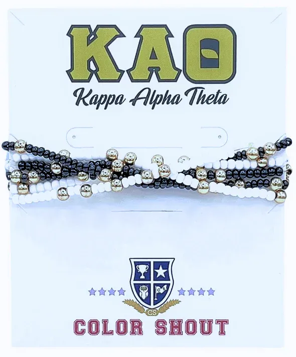 Kappa Alpha Theta Twist Beaded Bracelet