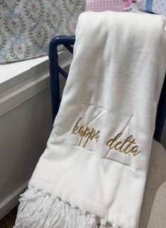 Kappa Delta Embroidered Throw