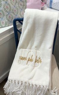 Gamma Phi Beta Embroidered Throw