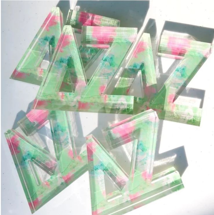 Acrylic Letter Block Delta Zeta