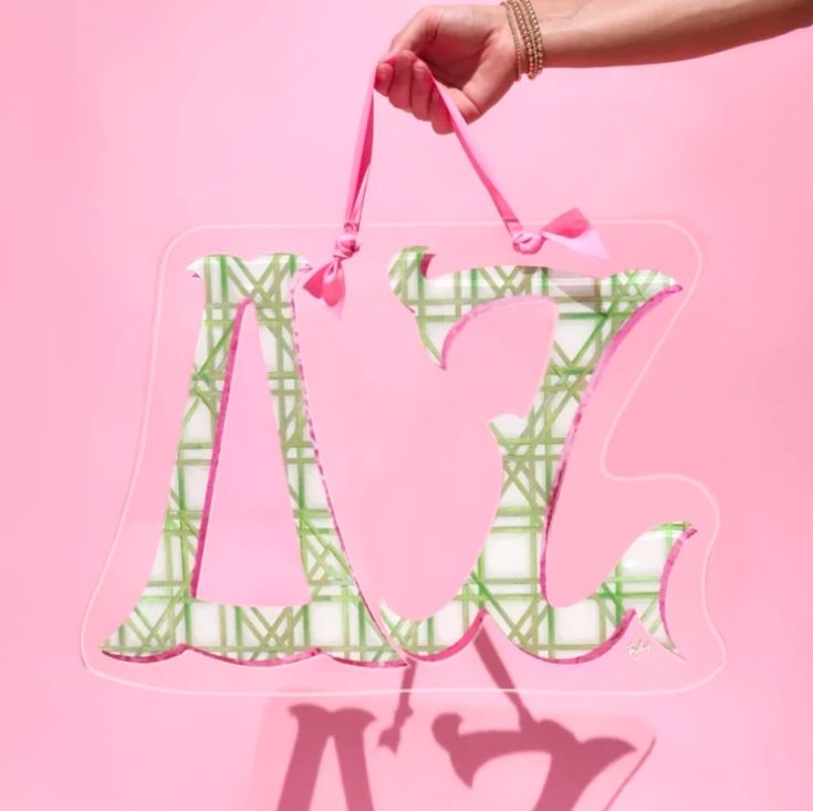 Delta Zeta Acrylic Door Hanger
