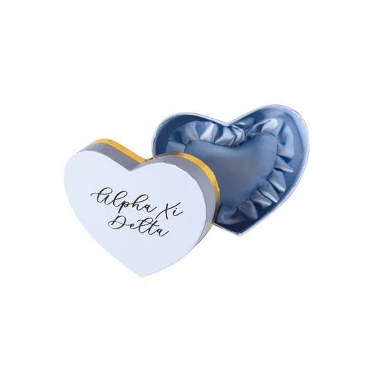 Alpha Xi Delta Badge Pillow and Box