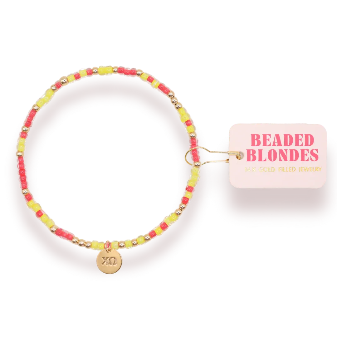 Chi Omega Sprinkle Charm Bracelet