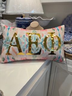 Alpha Epsilon Phi Velvet Print Pillow