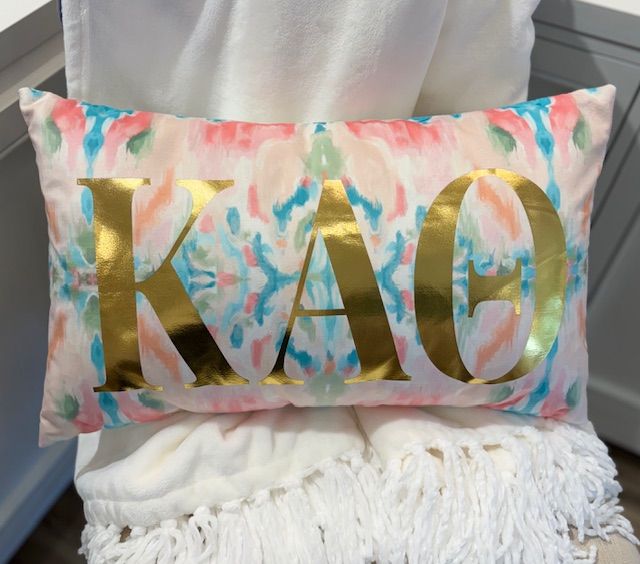 Kappa Alpha Theta Velvet Print Pillow
