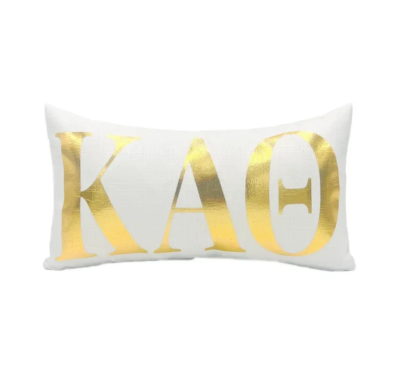 KAPPA ALPHA THETA gold foil pillow