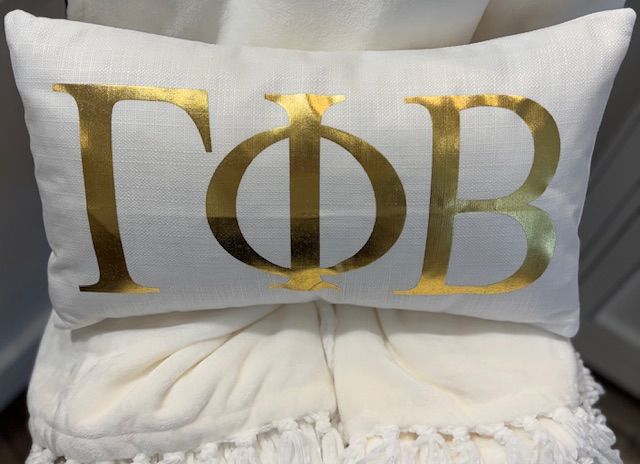 Gamma Phi Beta Gold Foil Pillow