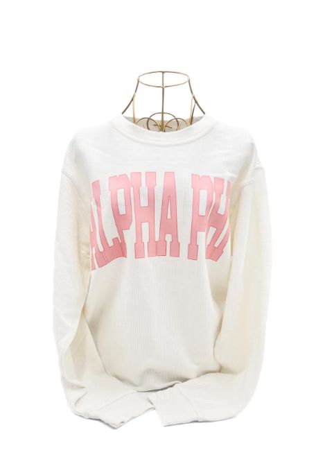 Alpha Phi Cord Sweatshirts