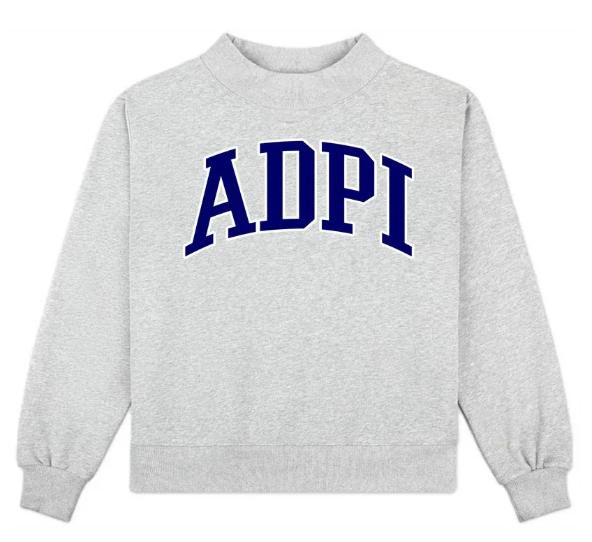 Alpha Delta Pi Mock Crew Sweatshirt