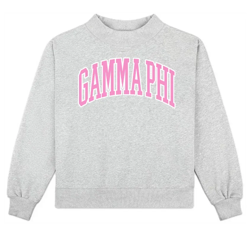 Gamma Phi Beta Mock Crew Sweatshirt