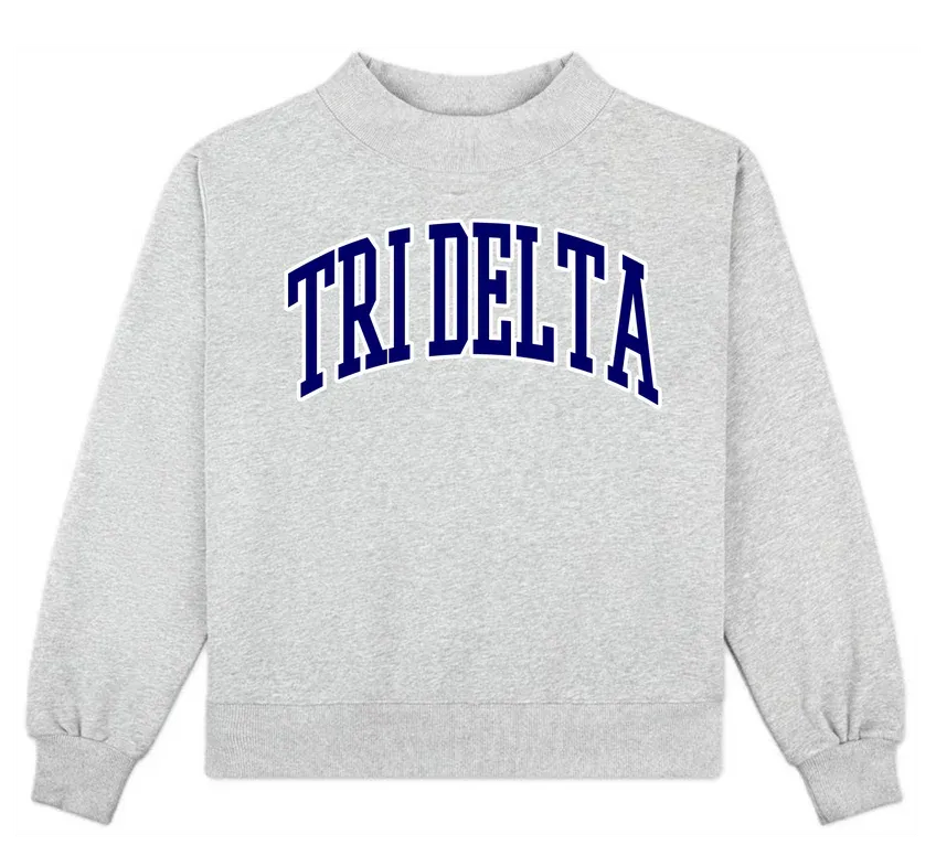 Delta Delta Delta Mock Crew Sweatshirt