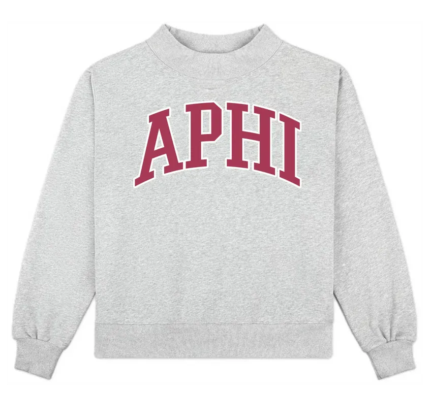 Alpha Phi Mock Crew Sweatshirt