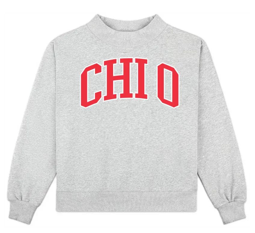 Chi Omega Mock Crew Sweatshirt
