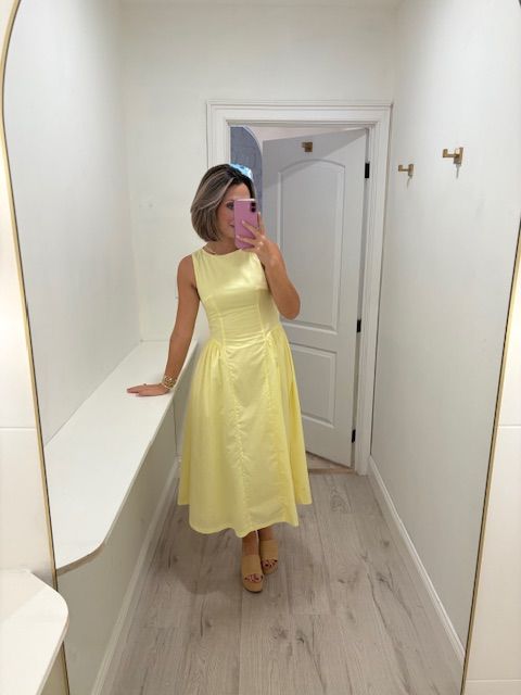 Sleeveless Midi Butter Yellow