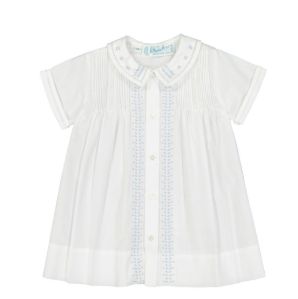 Boys Lead Daygown White NB