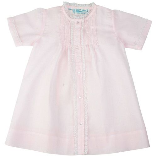 Lace Folded Daygown Pink NB