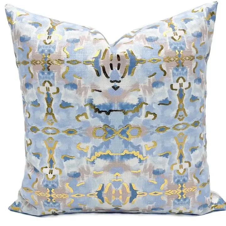 Light Blue Kaleidoscope Pillow 20x20