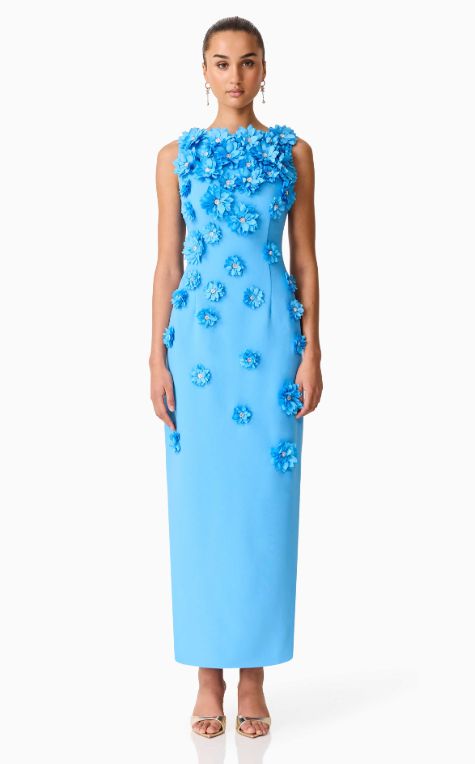 Dali Floral Gown Blue