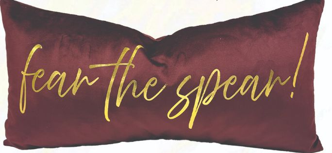 Velvet Fear The Spear Pillow Garnet