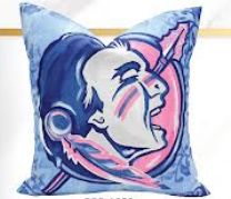 Pink Chinoiserie Seminole Head Pillow Velvet 20x20