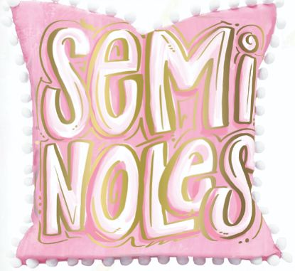 Stacked Seminoles Pillow Pink 20x20