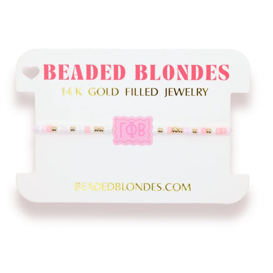 Gamma Phi Beta block bracelet color