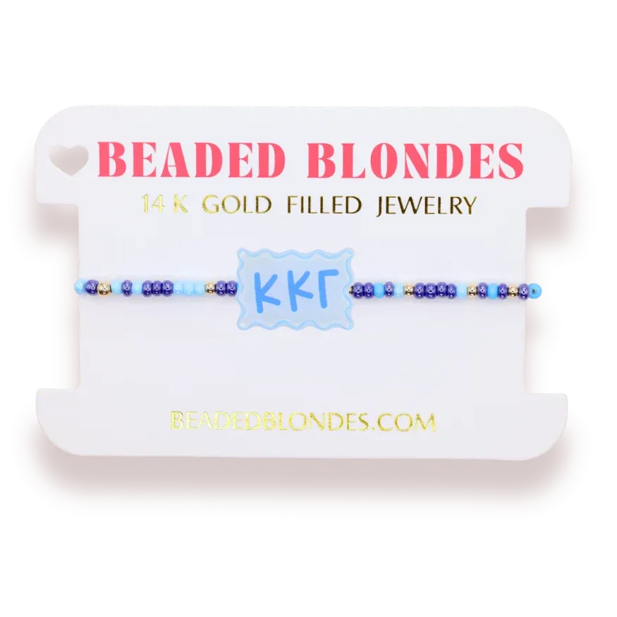 Kappa Kappa Gamma block bracelet on color