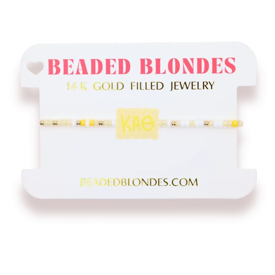 Kappa Alpha Theta block bracelet on color