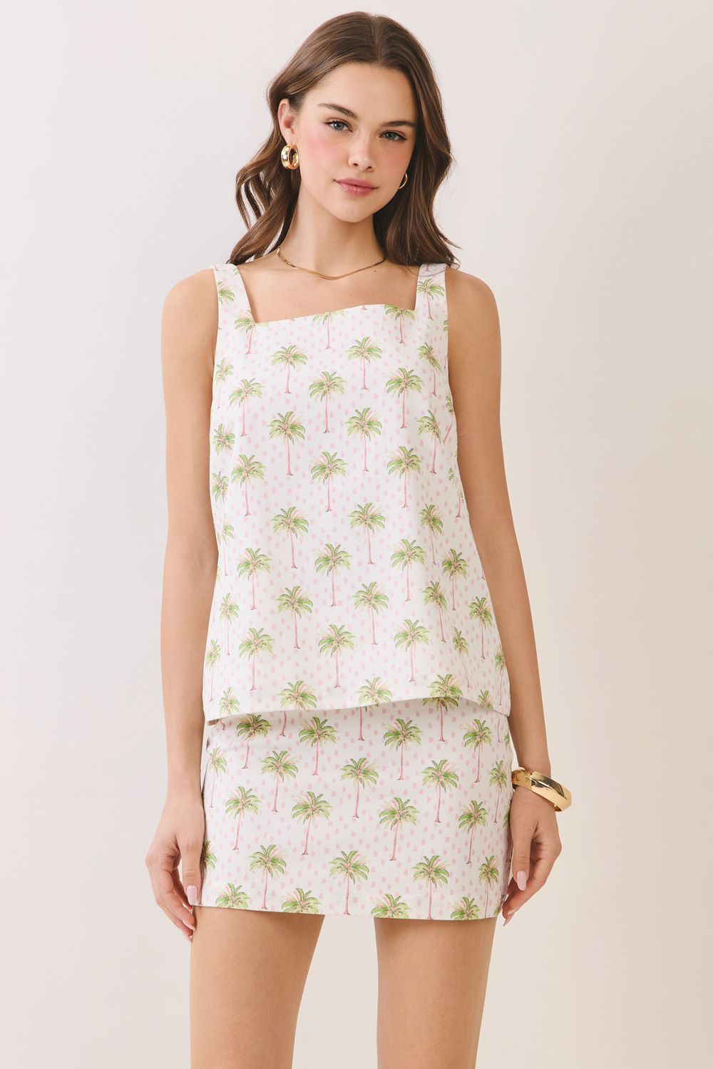 Palm Tree Print Top