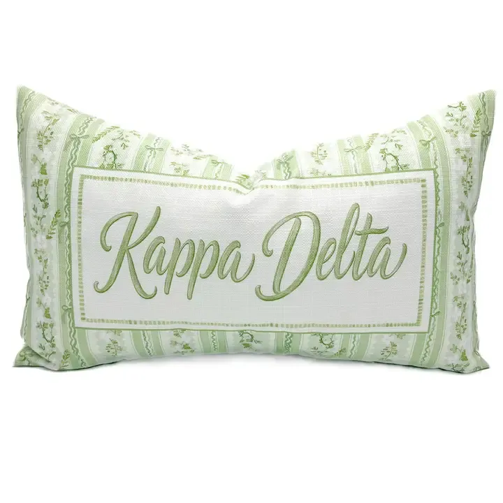 Kappa Delta Grandmillennial Sorority Pillow
