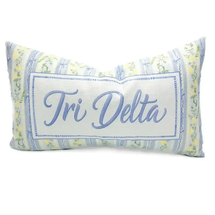 Tri Delta Grandmillennial Sorority Pillow