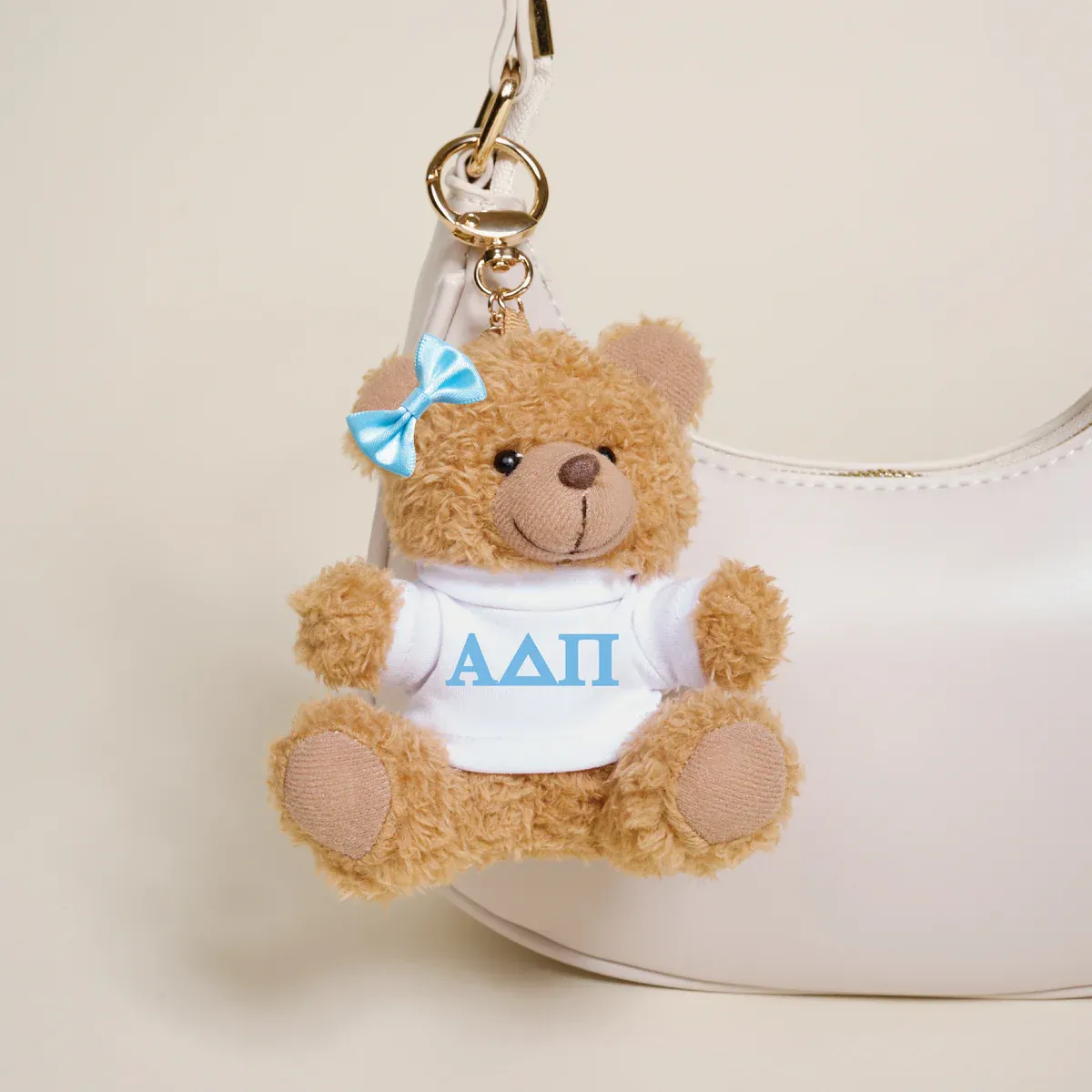 Alpha Delta Pi Teddy Bear Bag Charm