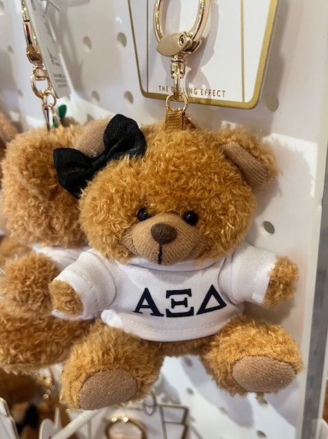 Alpha Xi Delta Teddy Bear Bag Charm