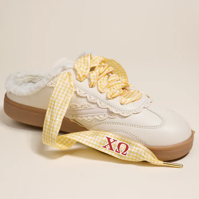 Chi Omega shoe laces