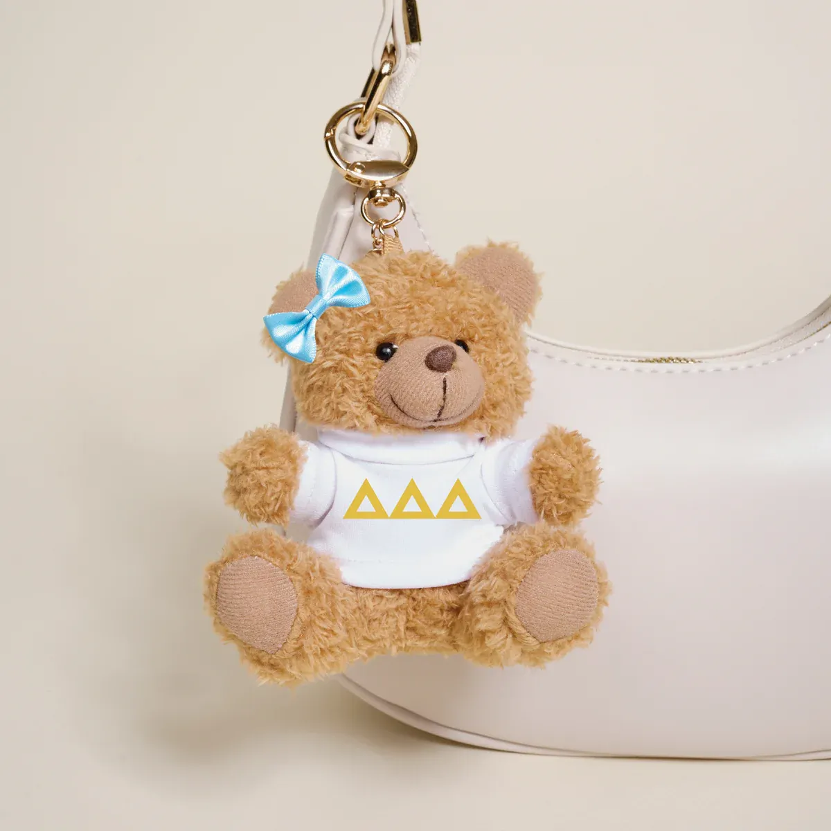 Delta Delta Delta teddy bear bag charm