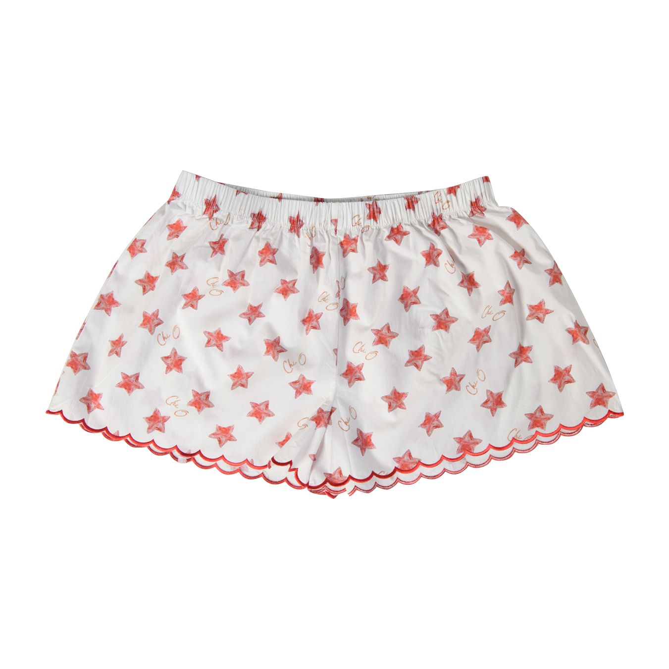 Chi Omega Scalloped Shorts