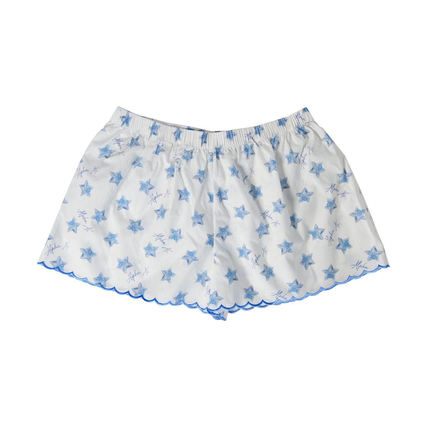 Alpha Xi Delta Scalloped Shorts