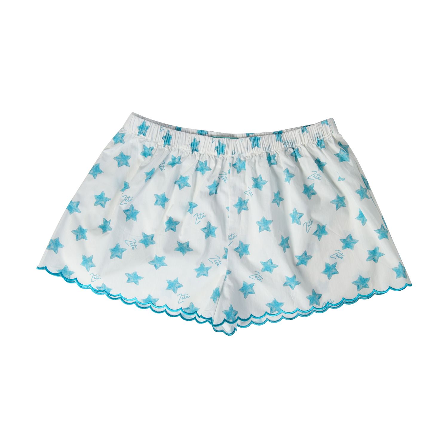 Zeta Tau Alpha Scalloped Shorts