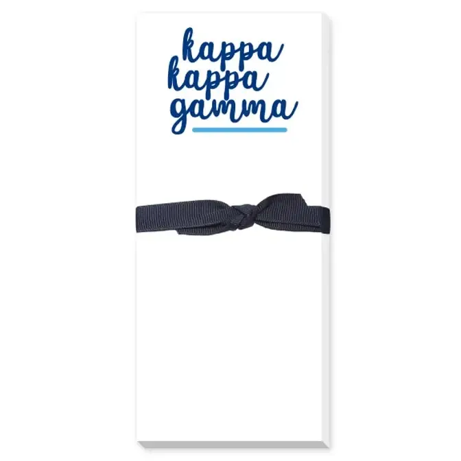 Kappa Kappa Gamma skinny notepad