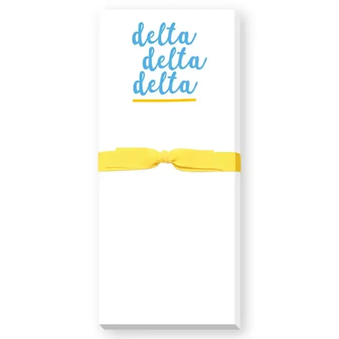 Delta Delta Delta skinny notepad